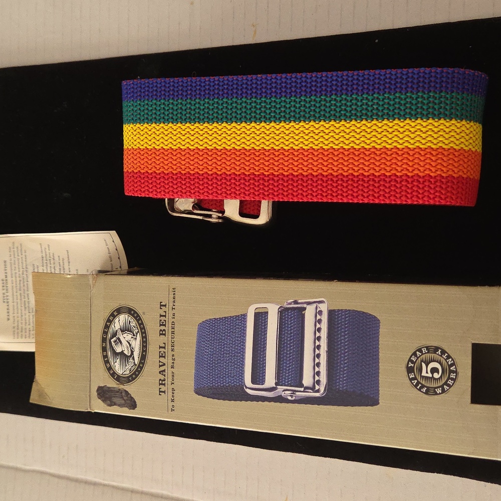 NIB Lewis & Clark Rainbow Luggage Travel Belt